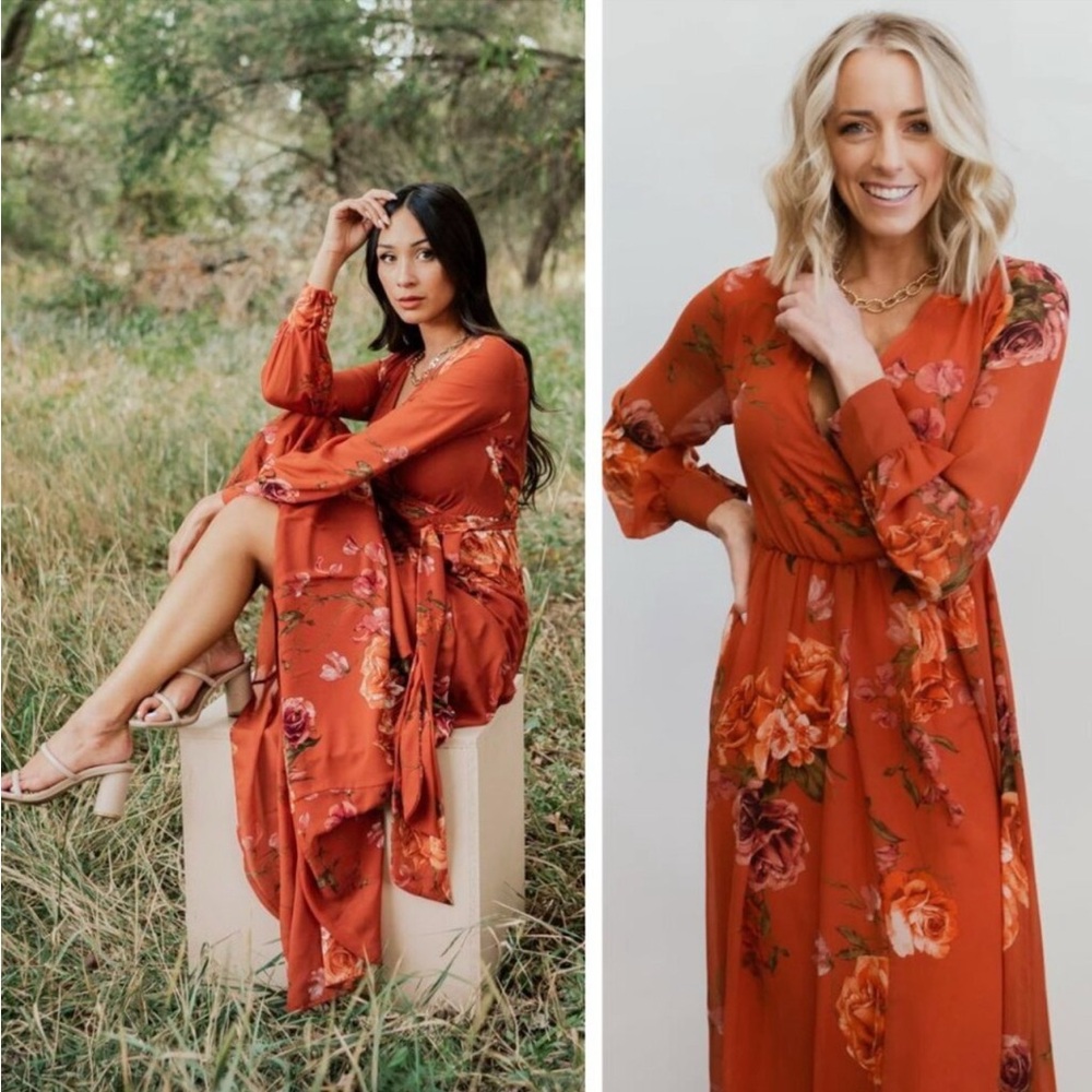 Baltic Born Lydia Maxi Dress - Rust Floral